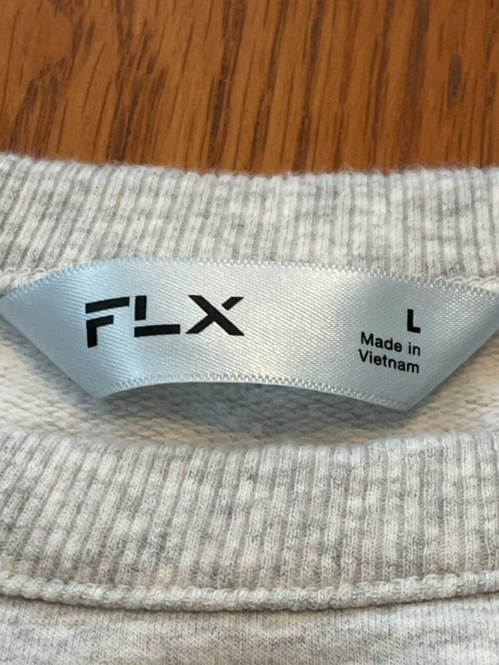 FLX: Oversized-fit Light Grey Sweatshirt with Grommet detail - Picture 2 of 5